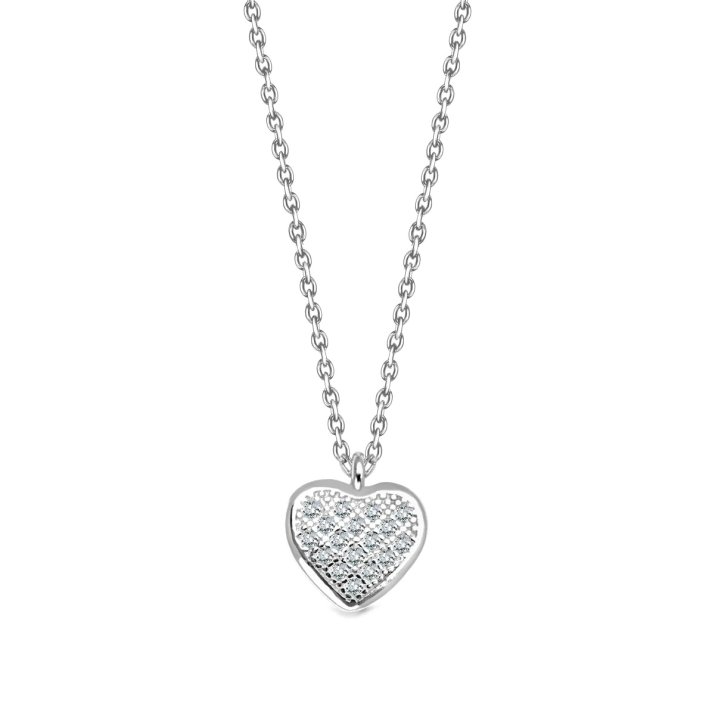 Naszyjnik srebrny z cyrkoniami - serce - Symbole Miłości  było119 PLN, jest 102 PLN