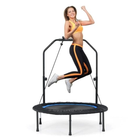 Skladana-mini-trampolina-fitness-z-regulowana-wysokoscia-i-2-opaskami