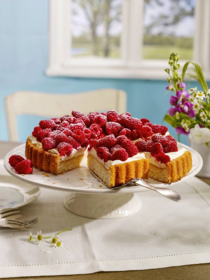 tarta z malinami